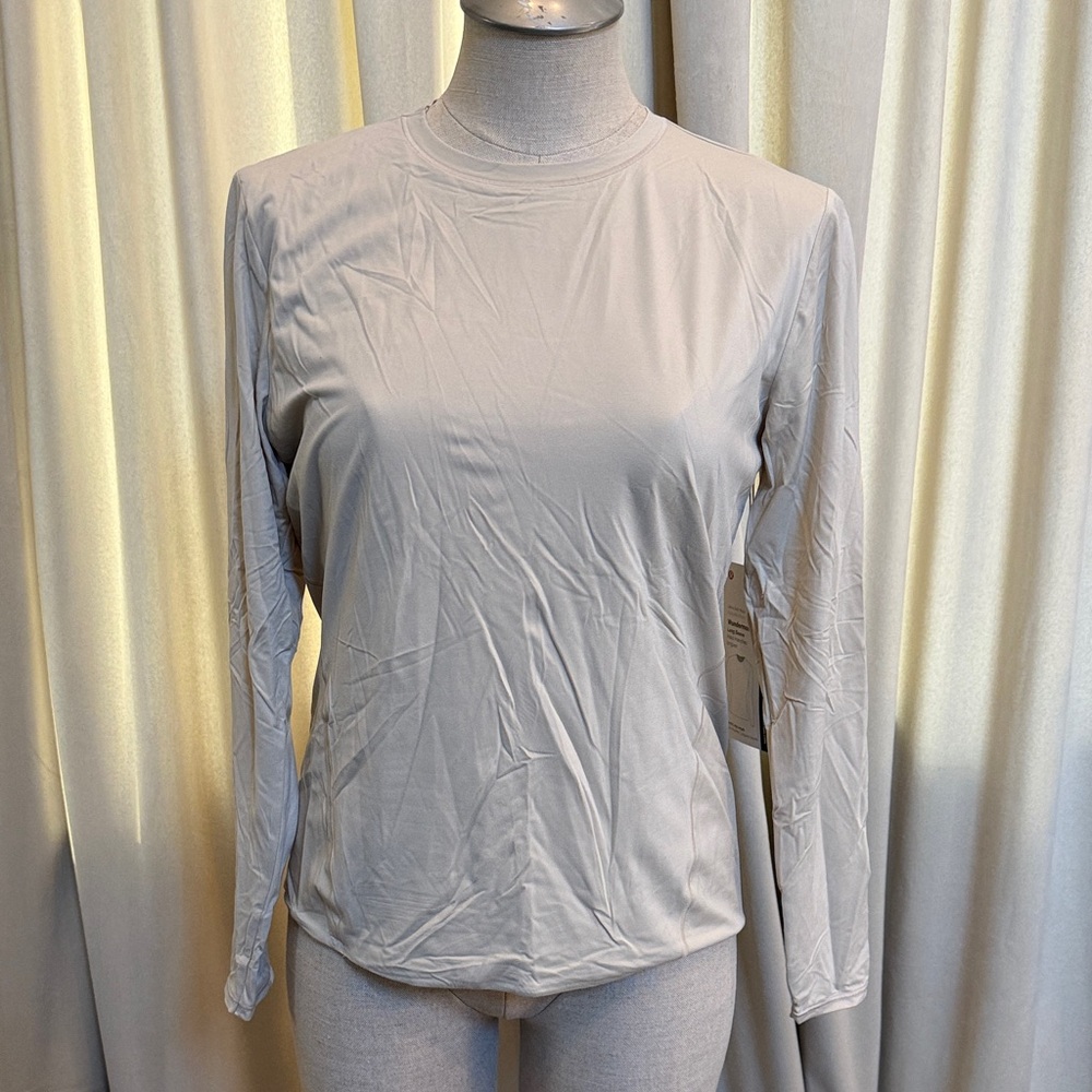 lululemon athletica XL NWT Nulu ivory Long-Sleeve Performance Tee